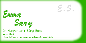 emma sary business card